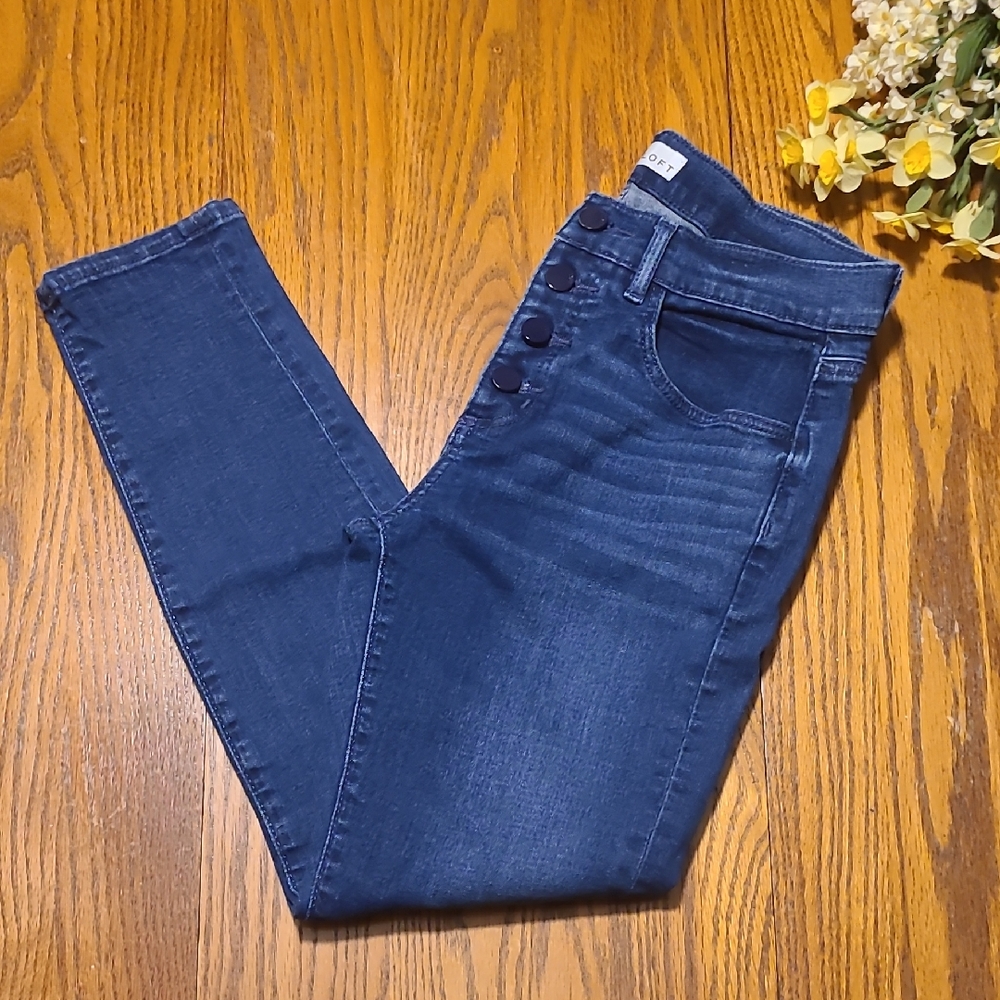 LOFT Women's Deep Blue Skinny Jeans 27/4